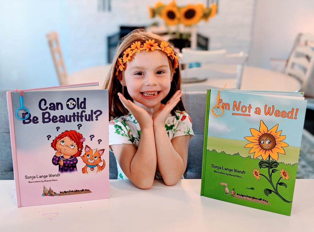 A young fan reading Sonja Wendt's books